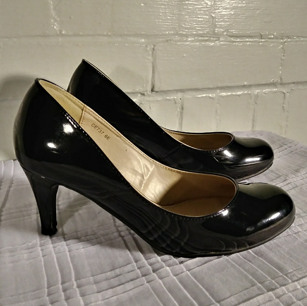 Black patent heels - Wide width - Business heels